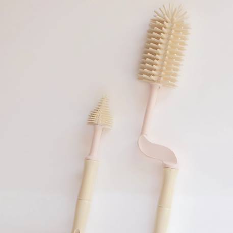 Goupillon biberon avec rince-tétine bébé Beige - Dune+Vert - Jade 3 - vertbaudet enfant 