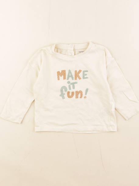 Tee-shirt - 12 mois Blanc 1 - vertbaudet enfant 
