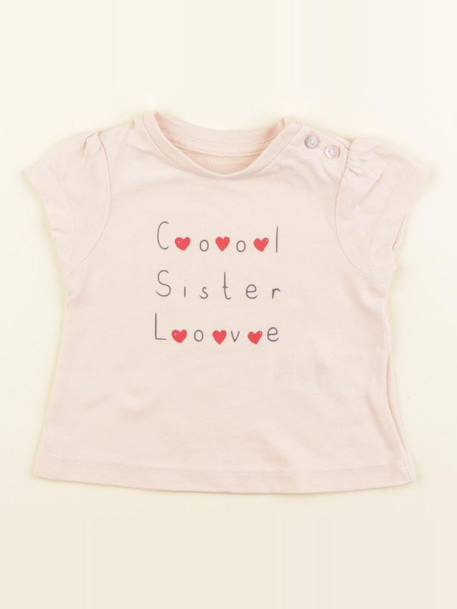 Tee-shirt - 3 mois Rose 1 - vertbaudet enfant 