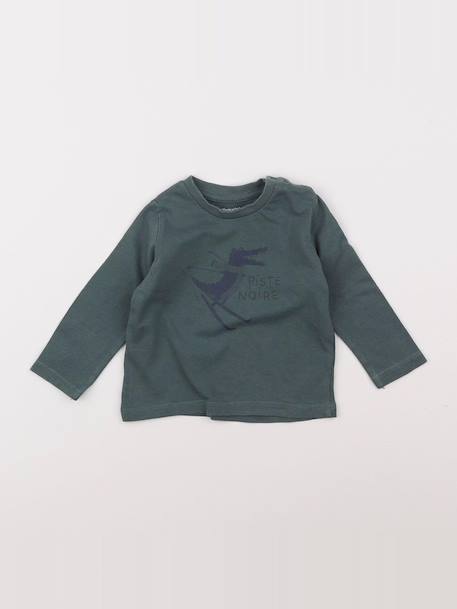 Tee-shirt - 9 mois Vert 1 - vertbaudet enfant 