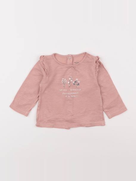Tee-shirt - 6 mois Rose 1 - vertbaudet enfant 