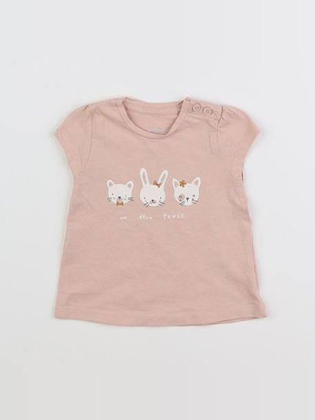 Tee-shirt - 3 mois Rose 1 - vertbaudet enfant 