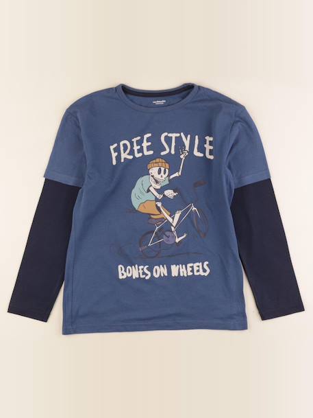 Tee-shirt - 10 ans Bleu 1 - vertbaudet enfant 