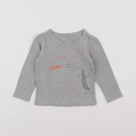 Tee-shirt - 4 ans Gris 1 - vertbaudet enfant 