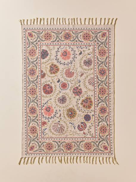 Tapis en coton brodé flore Imprimé  fleurs 1 - vertbaudet enfant 