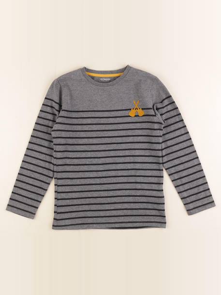 Tee-shirt - 8 ans Gris 1 - vertbaudet enfant 