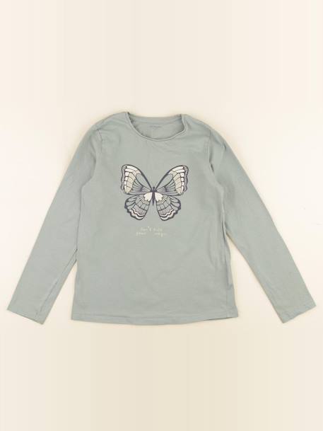 Tee-shirt - 10 ans Vert, argent 1 - vertbaudet enfant 