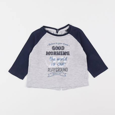 Tee-shirt - 6 mois Bleu 1 - vertbaudet enfant 
