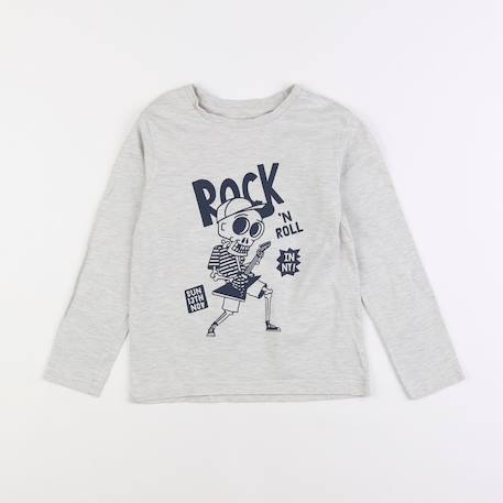 Tee-shirt - 8 ans Gris 1 - vertbaudet enfant 