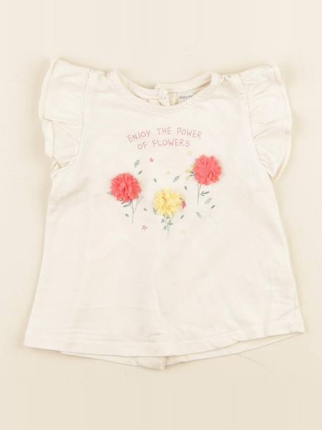 Tee-shirt - 6 mois Beige 1 - vertbaudet enfant 