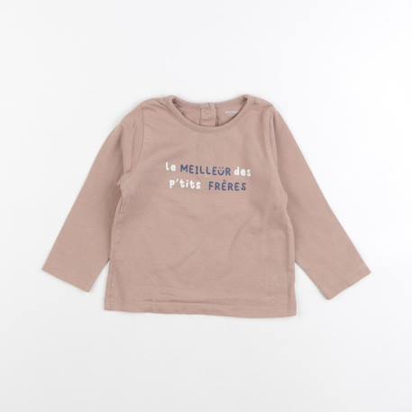 Tee-shirt - 12 mois Marron 1 - vertbaudet enfant 