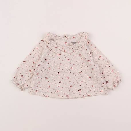 Tee-shirt - 3 mois Gris, rose 1 - vertbaudet enfant 