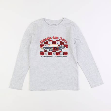 Tee-shirt - 8 ans Gris 1 - vertbaudet enfant 