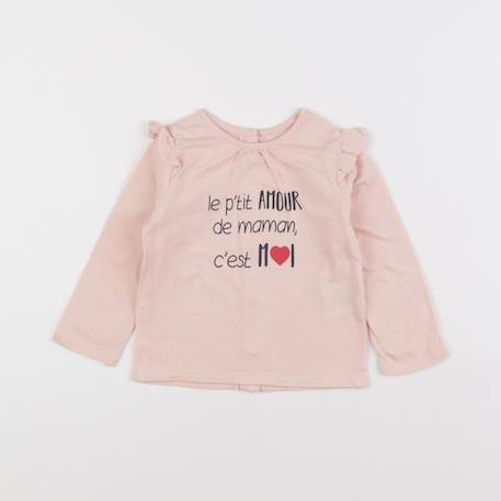 Tee-shirt - 9 mois Rose 1 - vertbaudet enfant 