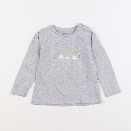 Tee-shirt - 12 mois Gris 1 - vertbaudet enfant 