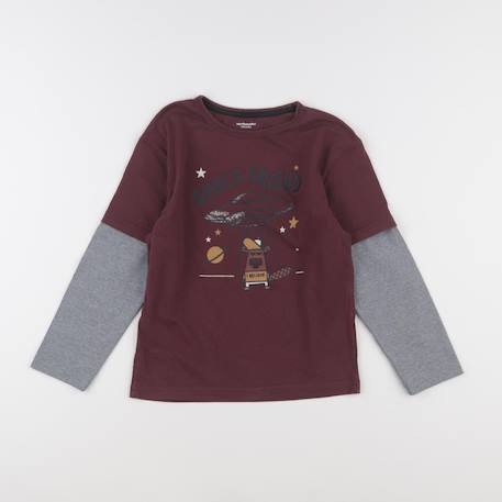 Tee-shirt - 8 ans Gris, rouge 1 - vertbaudet enfant 