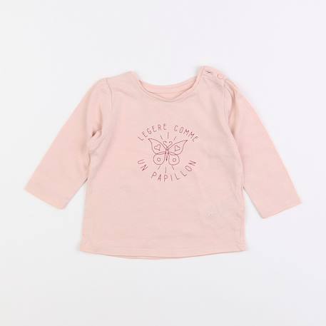 Tee-shirt - 6 mois Rose 1 - vertbaudet enfant 