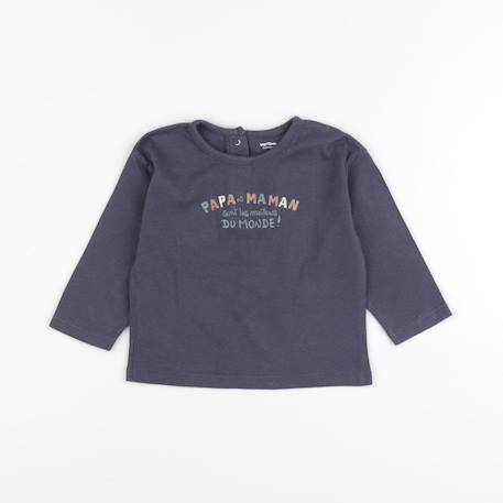Tee-shirt - 12 mois Gris 1 - vertbaudet enfant 
