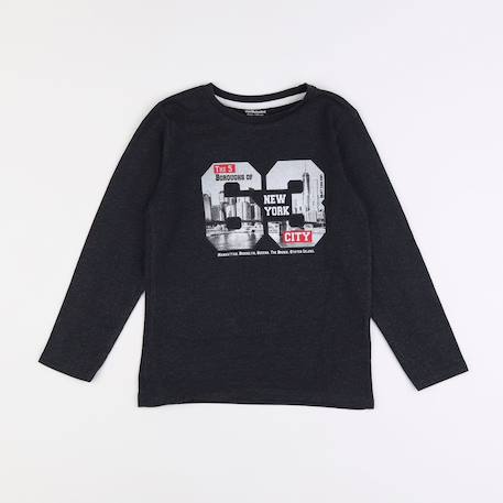 Tee-shirt - 8 ans Gris 1 - vertbaudet enfant 