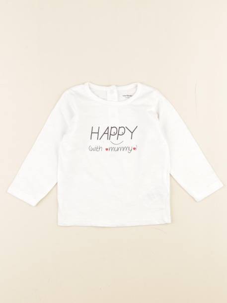 Tee-shirt - 12 mois Blanc 1 - vertbaudet enfant 