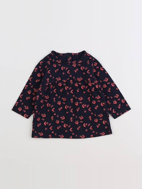 Tee-shirt - 3 mois Bleu, rose 1 - vertbaudet enfant 