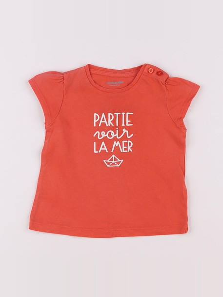 Tee-shirt - 6 mois Orange 1 - vertbaudet enfant 