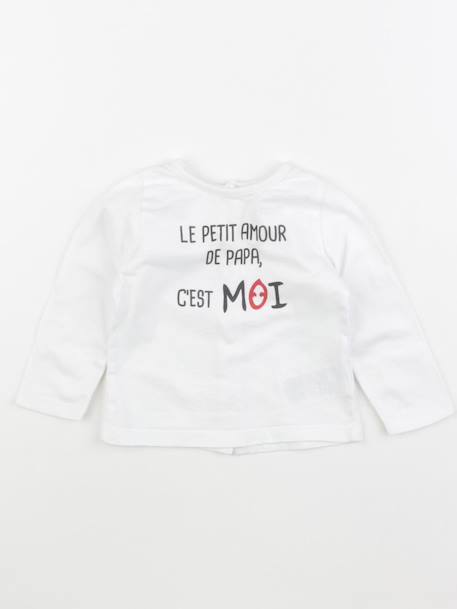 Tee-shirt - 9 mois Blanc 1 - vertbaudet enfant 
