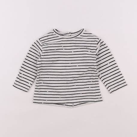 Tee-shirt - 9 mois Blanc, noir 1 - vertbaudet enfant 