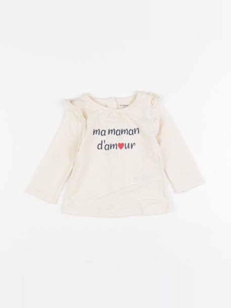 Tee-shirt - 3 mois Beige 1 - vertbaudet enfant 