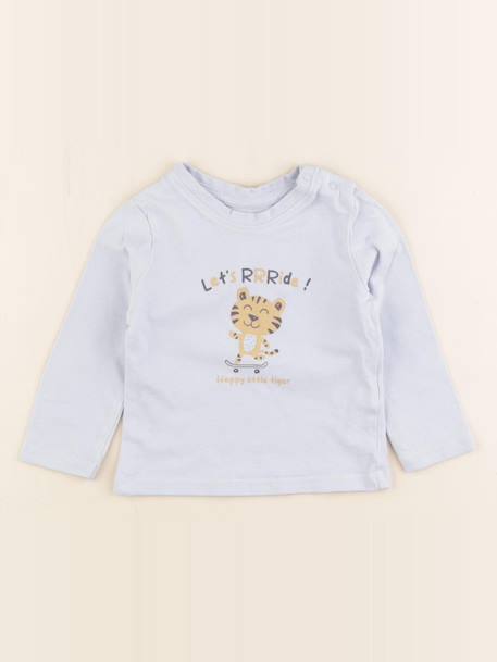Tee-shirt - 9 mois Bleu 1 - vertbaudet enfant 