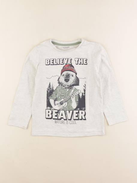 Tee-shirt - 6 ans Gris 1 - vertbaudet enfant 
