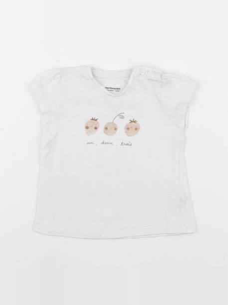 Tee-shirt - 12 mois Blanc 1 - vertbaudet enfant 