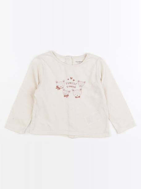 Tee-shirt - 9 mois Beige 1 - vertbaudet enfant 