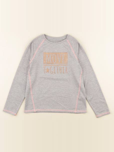 Tee-shirt - 8 ans Gris, or 1 - vertbaudet enfant 