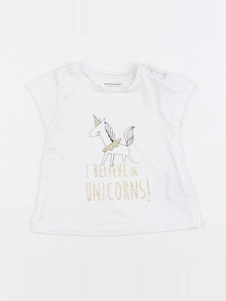 Tee-shirt - 6 mois Blanc 1 - vertbaudet enfant 