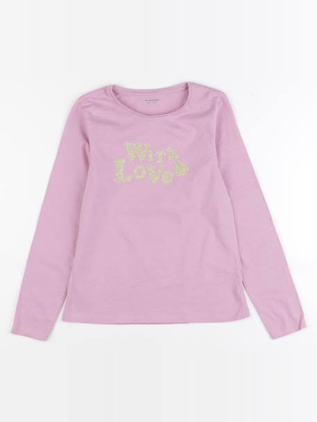 Tee-shirt - 8 ans Violet, or 1 - vertbaudet enfant 