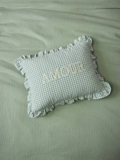 Linge de maison et décoration-Coussin "amour" imprimé vichy