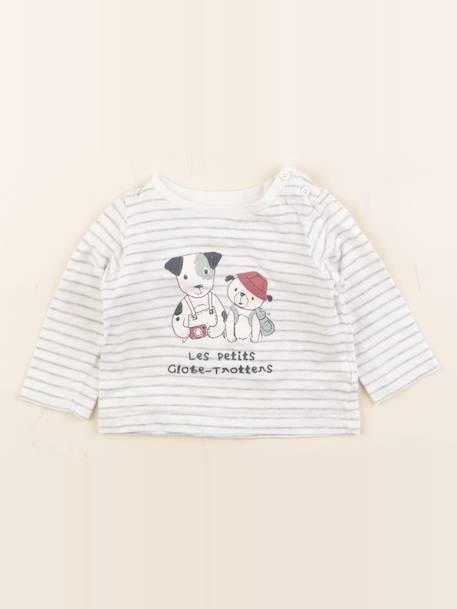 Tee-shirt - 3 mois Gris 1 - vertbaudet enfant 