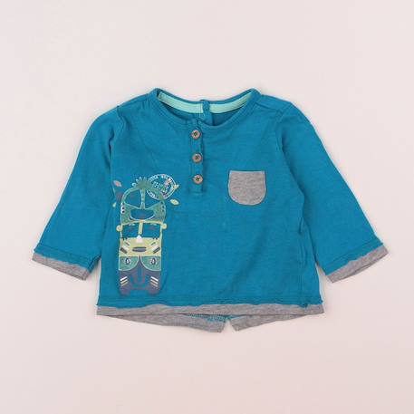 Tee-shirt - 6 mois Bleu 1 - vertbaudet enfant 