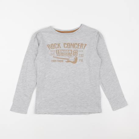Tee-shirt - 8 ans Gris 1 - vertbaudet enfant 