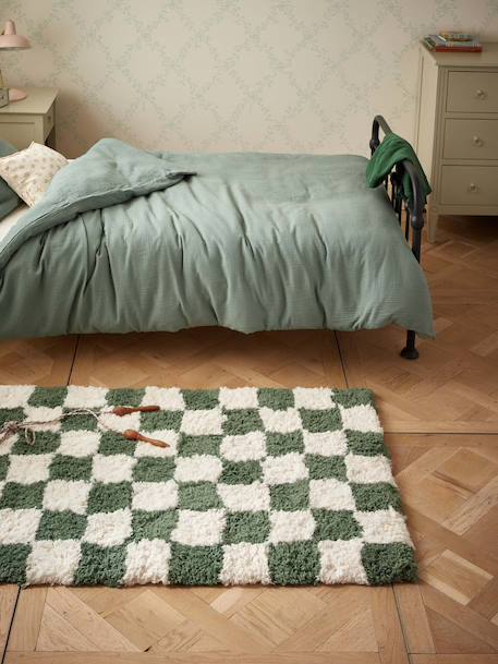 Tapis damier Celadon clair+Vert fonce 4 - vertbaudet enfant 