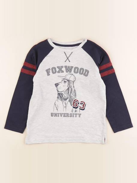 Tee-shirt - 8 ans Gris 1 - vertbaudet enfant 