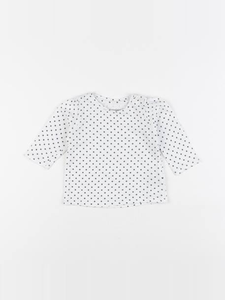 Tee-shirt - 3 mois Blanc, bleu 1 - vertbaudet enfant 