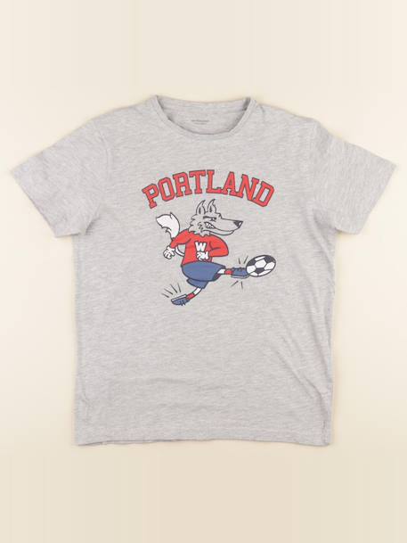 Tee-shirt - 14 ans Gris 1 - vertbaudet enfant 