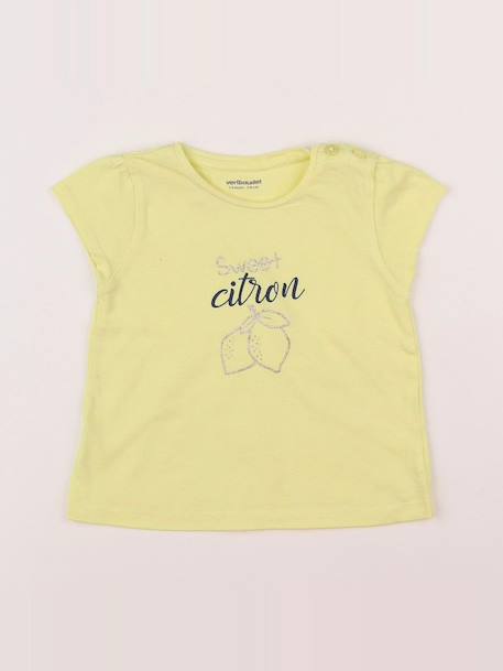Tee-shirt - 12 mois Jaune 1 - vertbaudet enfant 