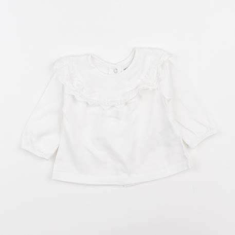 Tee-shirt - 3 mois Blanc 1 - vertbaudet enfant 