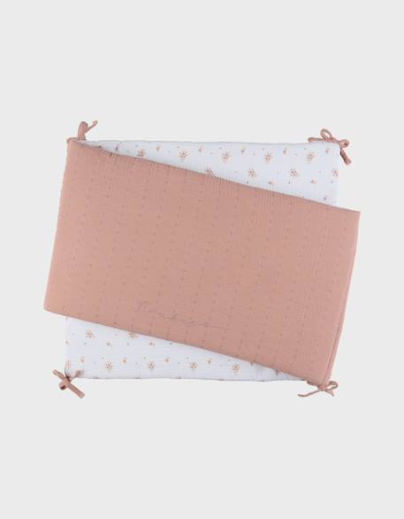 Tour de lit mousseline de coton bio Rose 1 - vertbaudet enfant 