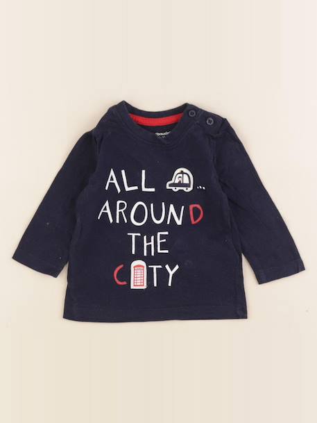 Tee-shirt - 3 mois Bleu 1 - vertbaudet enfant 