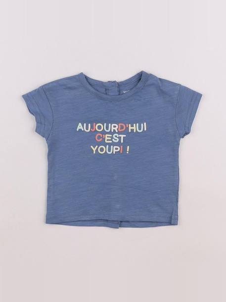 Tee-shirt - 3 mois Bleu 1 - vertbaudet enfant 