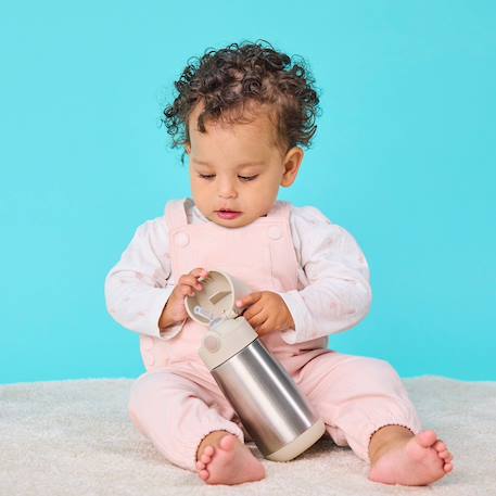 Gourde isotherme enfant avec paille anti-fuite Beige+Bleu+Jaune+Vert 4 - vertbaudet enfant 